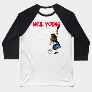 neil young red paint Baseball T-Shirt